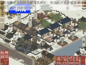 江南百景图桃花村主题建筑解析：桃花坞农田新筑与渔舟唱晚等主题对应建筑一览